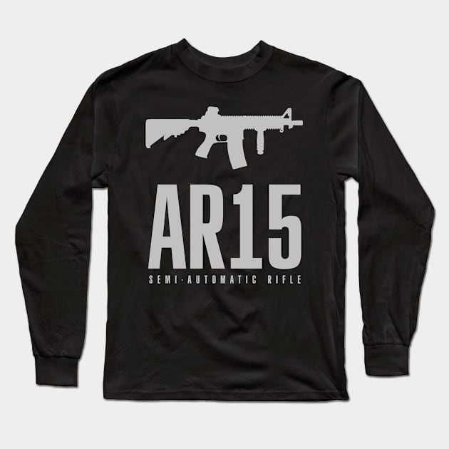 AR-15 Assault Rifle Long Sleeve T-Shirt by YujiVI